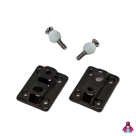 Baseplate marca "Custom" modelo "Ultimate" Kingping Invertido cor "Preto Metálico" (Eixo Central Invertido)(Bushings + Pivot Cups)